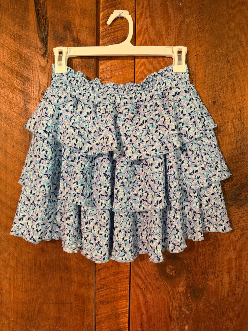 French Connection Girls Floral Tiered Ruffle Skirt Coquette Preppy M 10/12